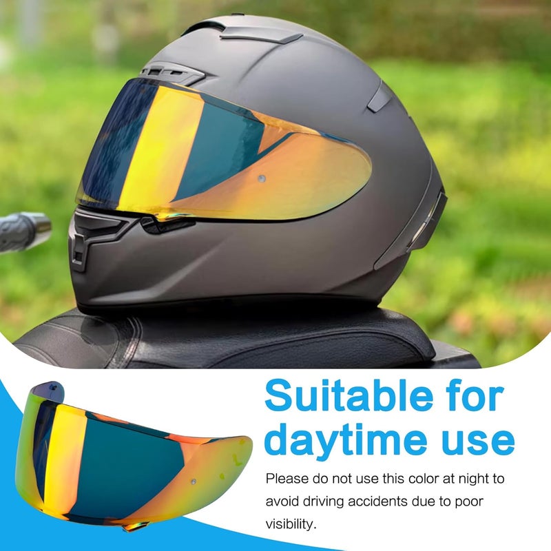RIDLOG RF 1200 Motorcycle Helmet Visor for RF-1200 X14 Face Shield Replacement CWR-1 Motorcycle Helmet Visors Fit for RF-1200 CWR-1 X14 Z7 X-Spirit Tinted RF1200 Visor (Red) - Image 2